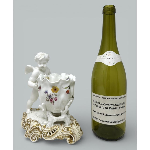 Gold Antique English Moores Brothers Porcelain Blanc De Chine Cherub Centerpiece 19Ct For Sale - Image 8 of 8