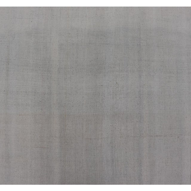 Mid 20th Century Vintage Turkish Kilim Rug With White Field and Light Lavender Border For Sale - Image 5 of 12