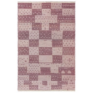 Modern Moroccan Style Geometric Flat Weave Wool Rug by Doris Leslie Blau For Sale
