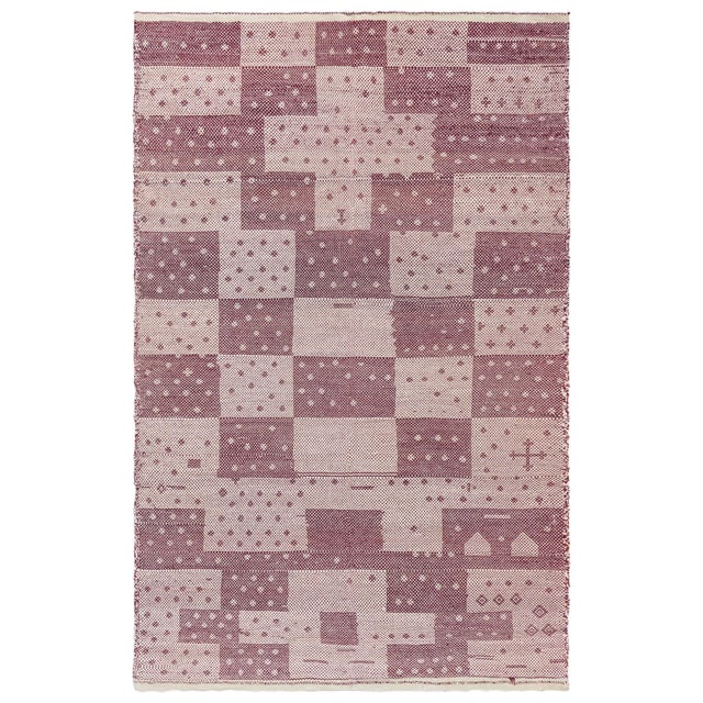 Modern Moroccan Style Geometric Flat Weave Wool Rug by Doris Leslie Blau For Sale