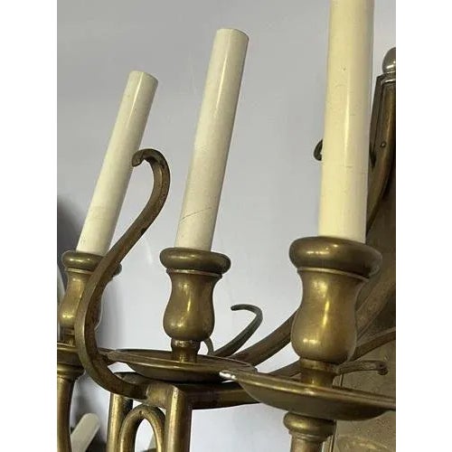 Brass Wall Light Sconces, Set of 2 For Sale - Image 9 of 10