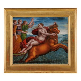 Ratto di Europa, Oil on Panel, Framed For Sale