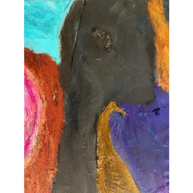 Large Framed Modern Abstract Painting For Sale - Image 4 of 11