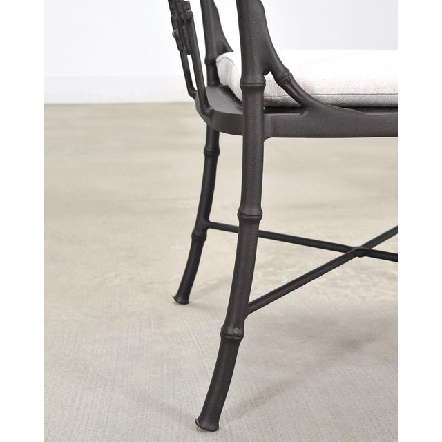 Set of Six Michael Taylor Bronzed Bamboo Garden Dining Chairs For Sale - Image 16 of 18