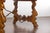 An Italian Baroque style walnut Fratino console table from the 19th century with carved lyre shaped legs and iron...