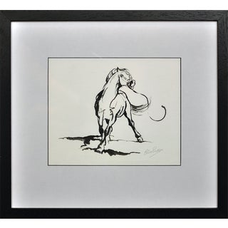 Elin Sian Blake, Welsh Section A Stallion, 21st Century, Ink on Paper For Sale