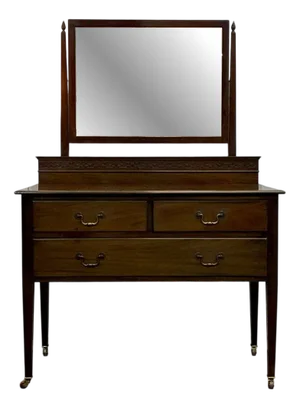 English Mahogany Dressing Table, Early 20th Century