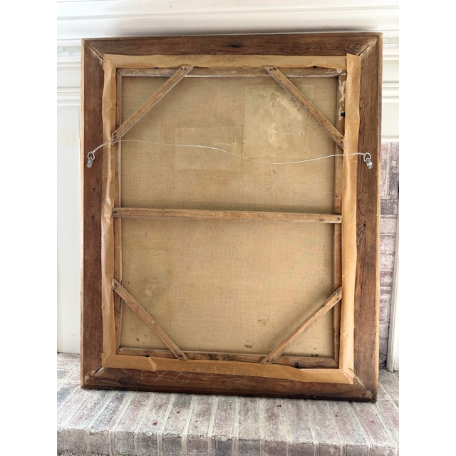Large Classical Allegorical Artist Cherub Oil Painting in Giltwood Frame For Sale In Charlotte - Image 6 of 11