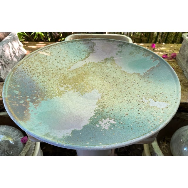 Vintage Tony Evans Huge Abstract Modernist Raku Ceramic Studio Art Pottery Decorative Platter 19" For Sale - Image 10 of 12