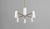 White Schwung Odyssey Round Chandelier, 6-Light, Brass Lacquered Burnished Brass, Black Gunmetal, Polished Nickel For Sale - Image 8 of 11