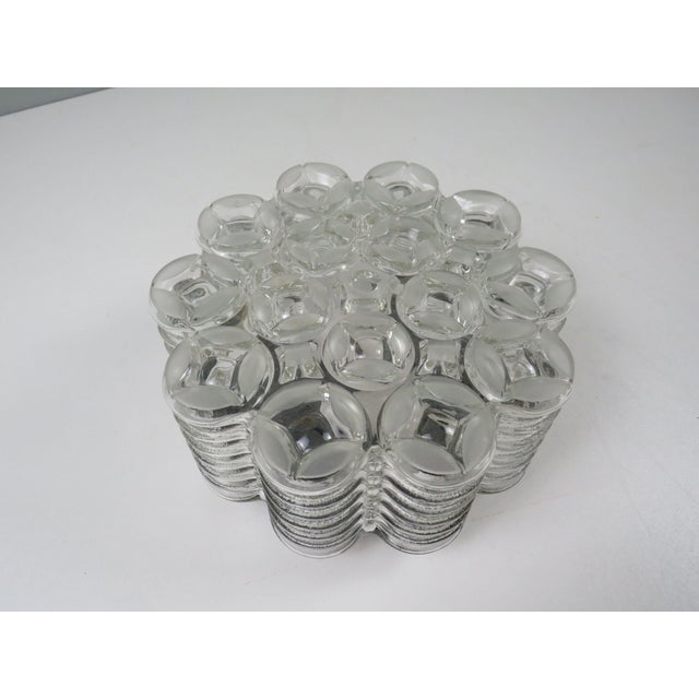 1970s Architectural Textured Glass Flush Mount by Wila Leuchten, Germany, 1970s For Sale - Image 5 of 14