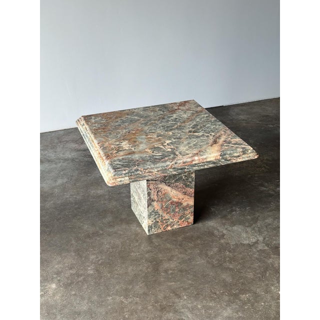 Fior Di Pesco Marble Plinth Side Table, Italy, 1980s For Sale - Image 4 of 18