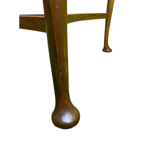 Sienna Early 20th Century English Queen Anne Demilune Table For Sale - Image 8 of 11