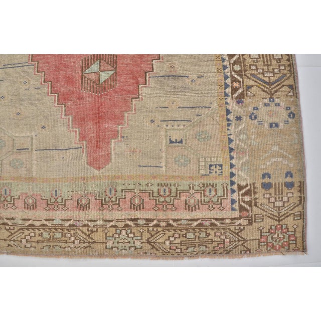 Orange 1960s Turkish Home Decor Ethnic Rug For Sale - Image 8 of 8