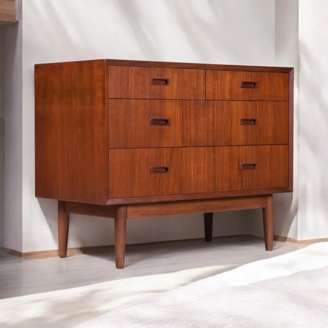 Early Lyby Mobler Danish Teak Chest of Drawers $2,195.00 For Sale - Image 6 of 11