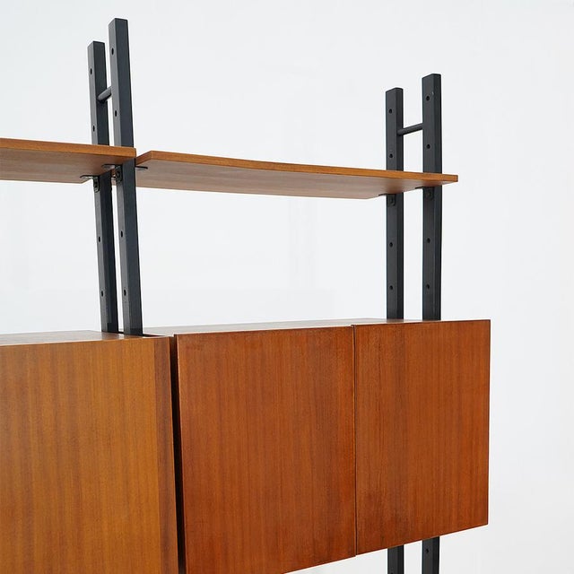 Wood Modular Bookcase with Wooden Uprights, 1950s For Sale - Image 7 of 15