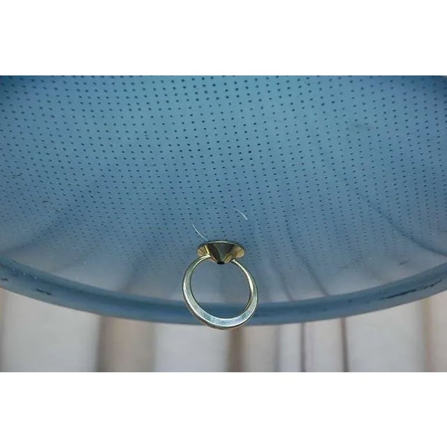 Metal Brass and Textured Glass Pendant Light For Sale - Image 7 of 9