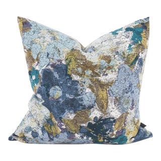 24 x 24 Stanton Turquoise Pillow - Down Alternative Insert For Sale