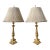 Vintage Empire Gilt Candlestick Lamps - A Pair For Sale
