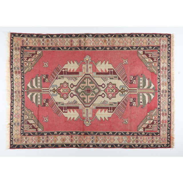 Tribal 1990s Vintage Handwoven Kilim Rug For Sale - Image 3 of 12