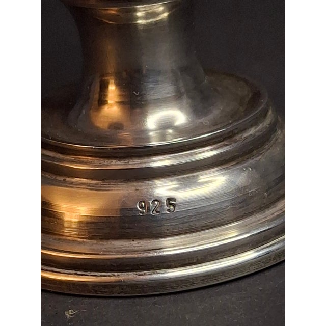 Vintage Israeli 925 Sterling Silver Havdalah Besamim Spice Tower & Bells 141 G For Sale - Image 14 of 18