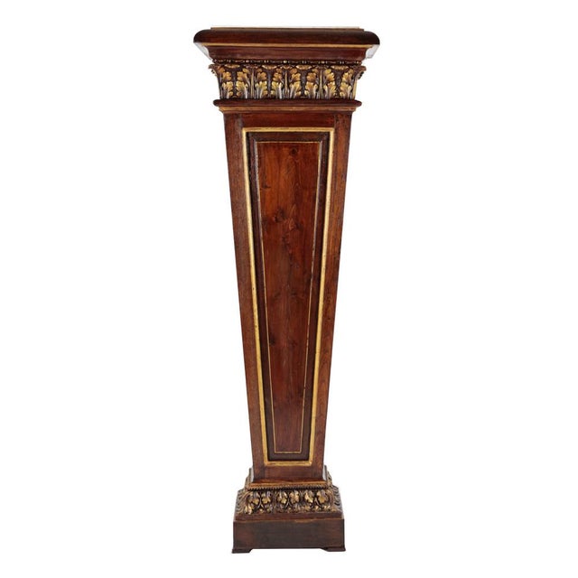 Pedestal in Wood and Marble For Sale - Image 9 of 9