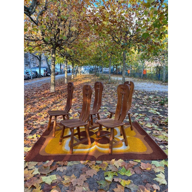 Brutalist Chair in Oak by De Puydt, 1960s For Sale - Image 14 of 14
