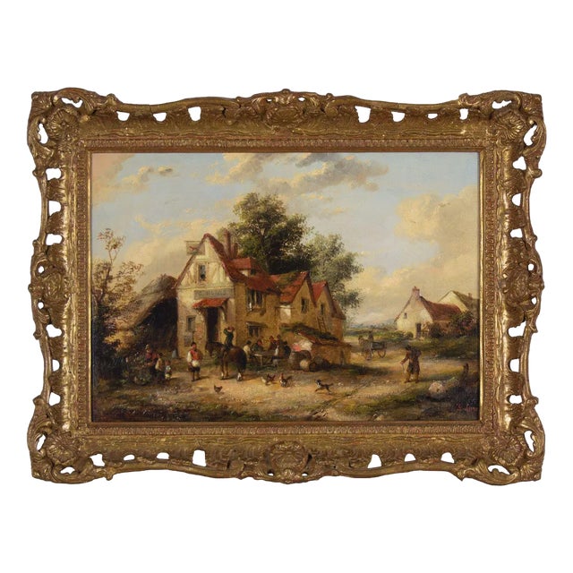 Georgina Lara, The Wayside Inn, 1862, Oil Painting, Framed For Sale