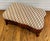 Mid-Century Modern Mid 20th Century Vintage Footstool With Curved Wood Legs and Mid-Century Jacquard Upholstery For Sale - Image 3 of 8