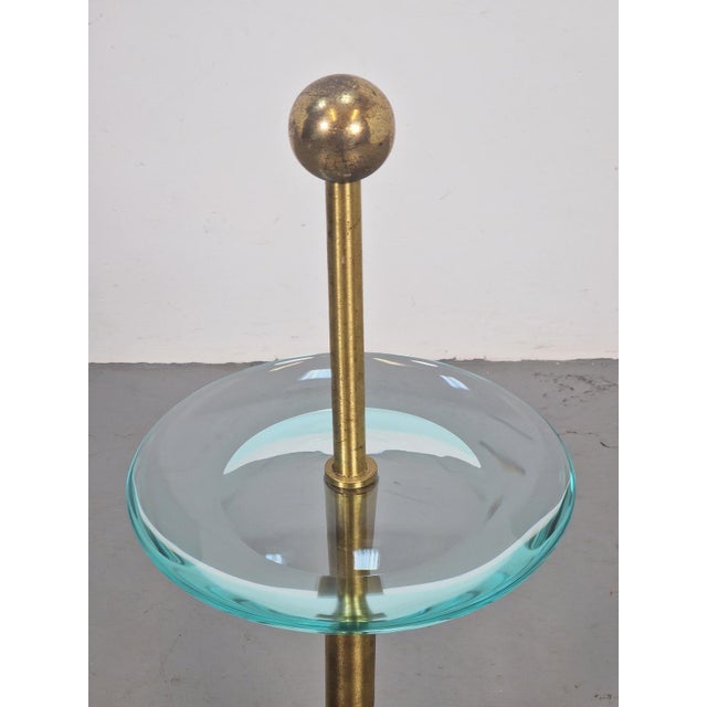 1960s Side Table in Brass and Glass from Fontana Arte, Italy, 1960s For Sale - Image 5 of 9