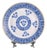 Large Delft Blue Faience Wall Plate, Netherlands, 1820 For Sale