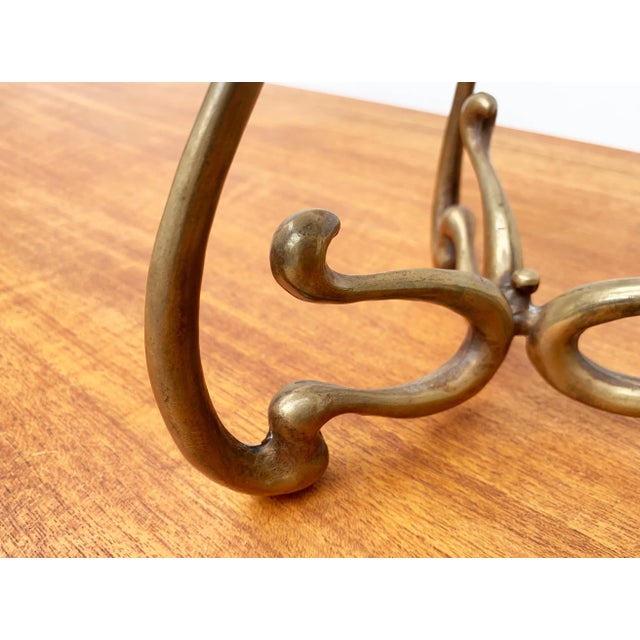 Vintage Brutalist Floral Metal Candleholder For Sale - Image 13 of 18