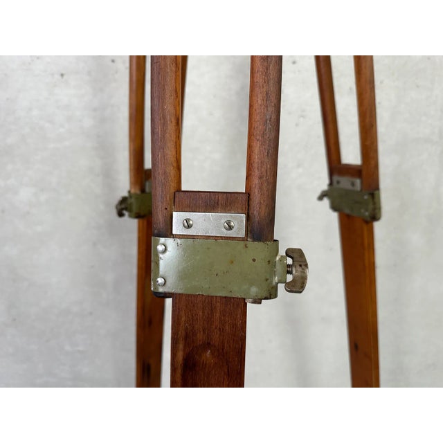 Vintage Measuring Instrument on Wooden Tripod For Sale - Image 10 of 13