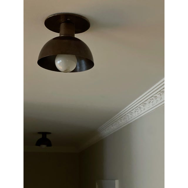 Kitchen Spotlights with Brown Shades and Brass Fittings, 2010s, Set of 2 For Sale - Image 4 of 12