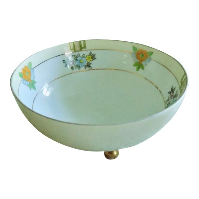 1920s Meito China Nippon Era Japanese Handpainted Finger Bowl For Sale