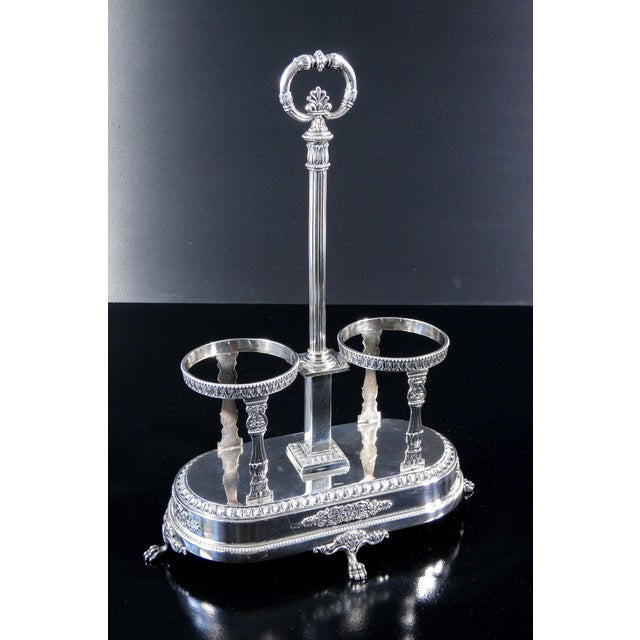 Cruet Set in 800 Silver and Crystal by Ricci Alessandria, Set of 3 For Sale - Image 16 of 18