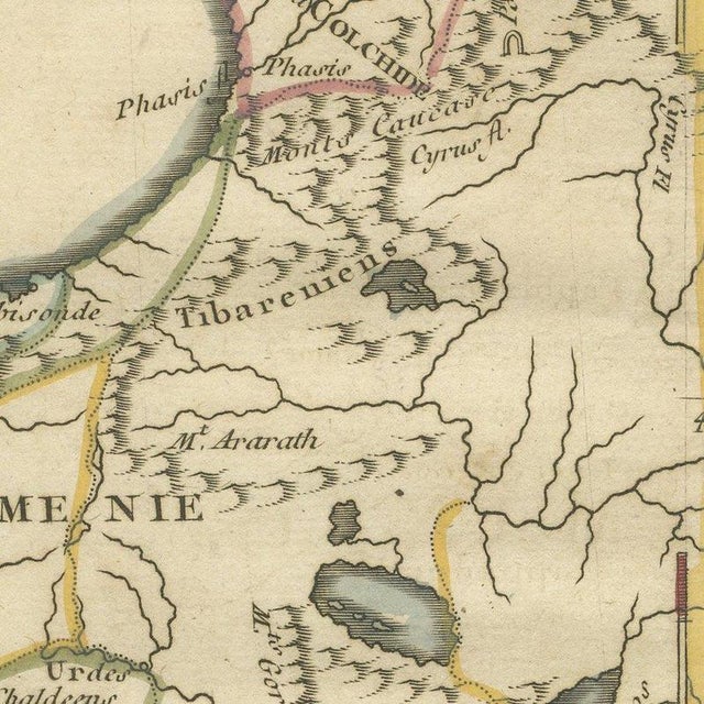 Antique Asia Minor Map with Classical Regions by Pluche, 1765 For Sale - Image 9 of 12
