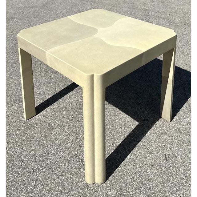 Vintage 80s Parchment Paper Game Table For Sale - Image 10 of 12