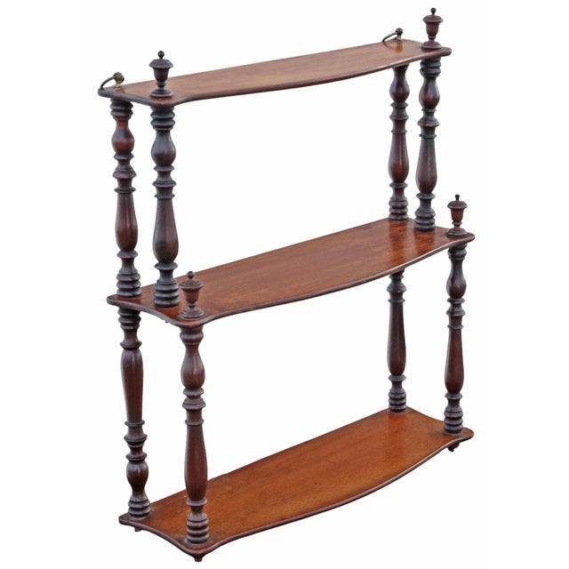 Antique Mahogany Wall Bookcase, 1800s For Sale - Image 5 of 5