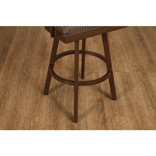 Tempo Industries Pair Of Swivel Bar Stools With Arms For Sale - Image 11 of 18