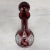 Early 20th Century Antique Cranberry Glass Hand-Cut Crystal Decanter For Sale - Image 5 of 13