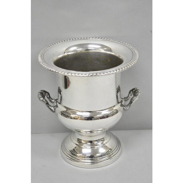 Vintage Traditional Wma Rogers Silver Plated Trophy Cup Urn Champagne Chiller Bar Ice Bucket For Sale - Image 17 of 17