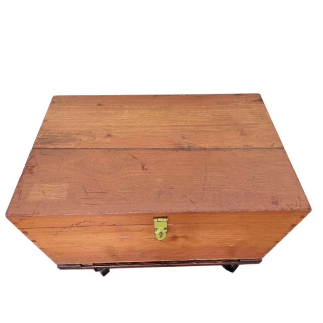 Vintage Burmese Teak Chest For Sale - Image 4 of 9