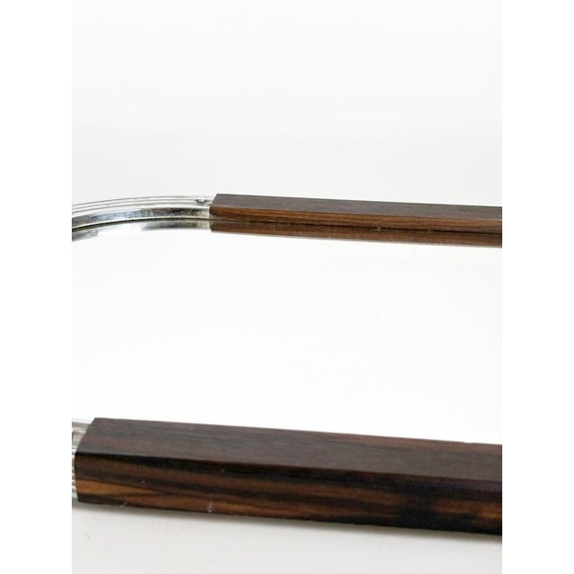 Wood Vintage French Art Deco Iron and Wood Tray, 1940s For Sale - Image 7 of 14