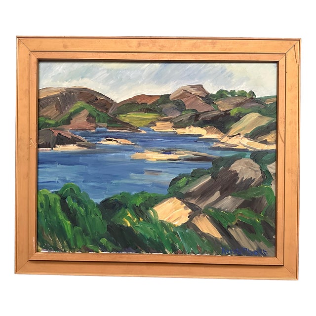 Kersti Flyckt, Lake, 1960s, Oil on Canvas For Sale