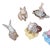 Herend Set of Ten Herend Fishnet Porcelain Animal Figurines. Hungary, 20th Century. For Sale - Image 4 of 9