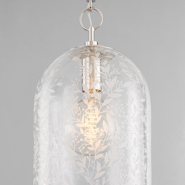 Belleville's simple silhouette becomes simply stunning with its intricate floral etching on the clear glass shade. This...