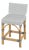 Serienna 24.5 in. Seat Height Rectangular Rattan Low Back Counter Stool, White/Black Dot/ Natural Rattan Frame For Sale