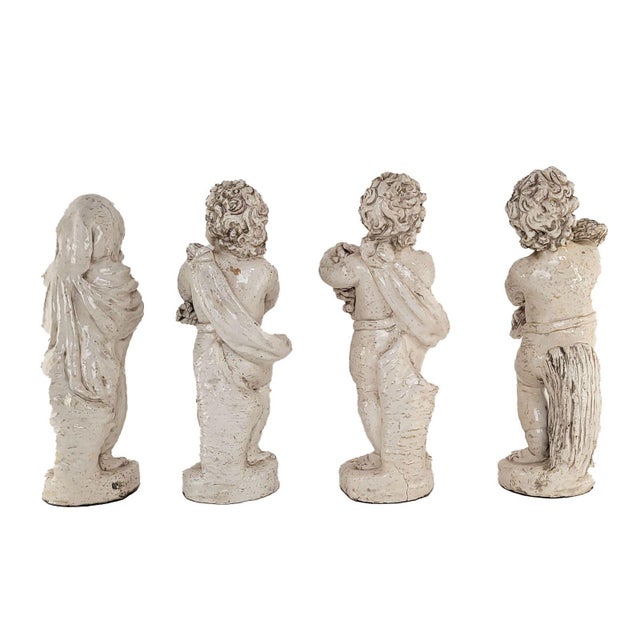 Italian Faïence Pottery Figures of the Four Seasons, Probably Italy, Circa 1900 For Sale - Image 3 of 8