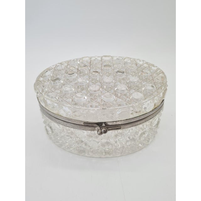 Pressed Crystal Glass Box, USA, 1900s For Sale - Image 3 of 14